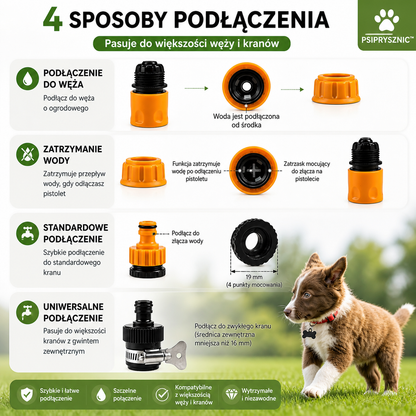 PsiPrysznic™ | Myjka Pianowa 8w1 do Szybkiej Kąpieli Psa